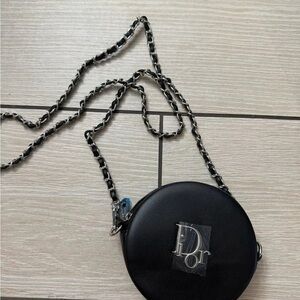 Dior Black Circular Crossbody Bag